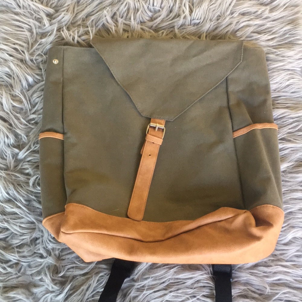 Canvas Army Green Backpack from DSW